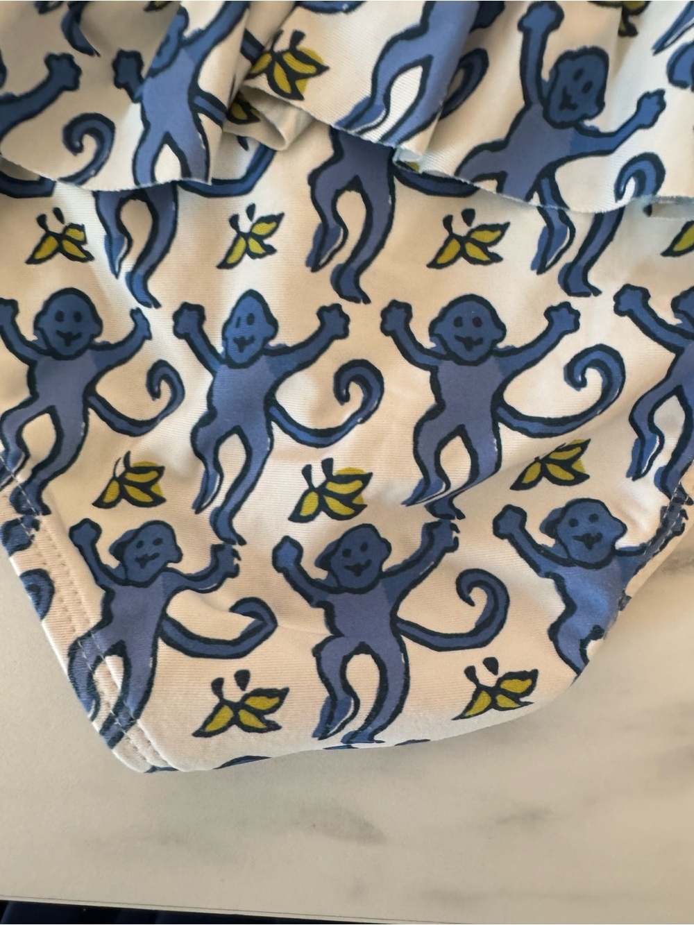 Roller Rabbit Blue and White Monkey Rash Guard Set - Roller Rabbit - Picture 4 of 5